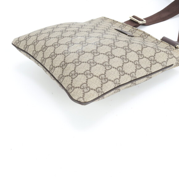 Gucci GG Supreme 201538 Leather Shoulder Bag/Messenger Bag Brown Men's - Picture 5 of 9